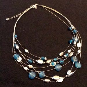 EUC - Lia Sophia Wire Beaded Necklace